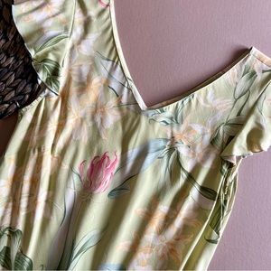 Vintage Hawaiian Tropical Print Petite Sun Dress